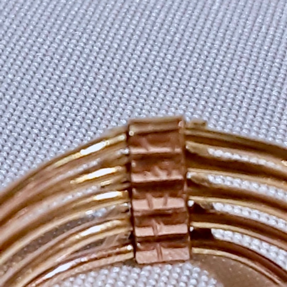 SOLD   HP! Rare Antique Harem Ring 14K Yellow Gold Garnet & Sapphire 5 Band - Picture 4 of 12